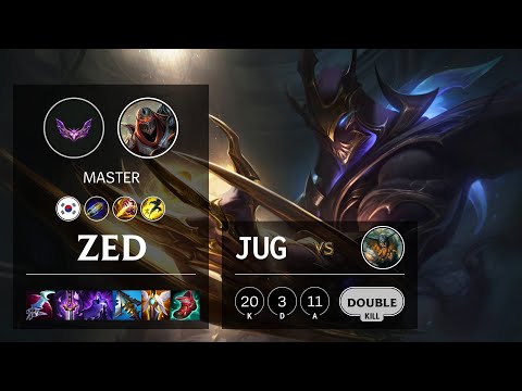 Zed Jungle vs Olaf - KR Master Patch 12.1