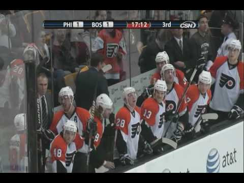 James van Riemsdyk scores vs Bruins - 12-14-09