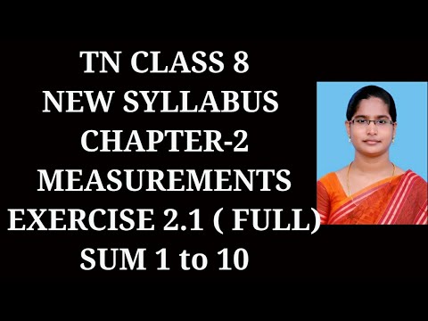 8th Maths Ch-2 Measurements | Ex-2.1 (Full sums) | Samacheer One plus One channel