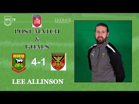 HENDON 4-1 UXBRIDGE - Post match interview and goal clips - 3 October 2023