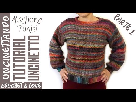Come fare un Maglione ad Uncinetto Tunisino Super Semplice - Parte 1