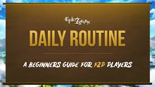 Daily Routine - A Beginner's Guide to Resources | Epic Seven