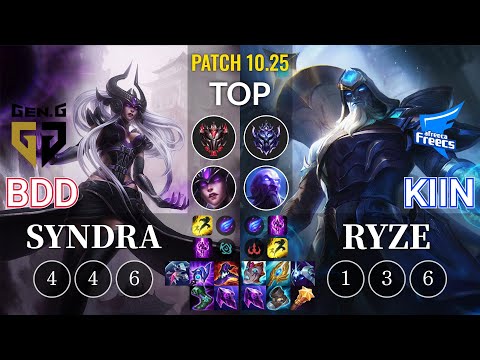 GEN Bdd Syndra vs AF Kiin Ryze Top - KR Patch 10.25