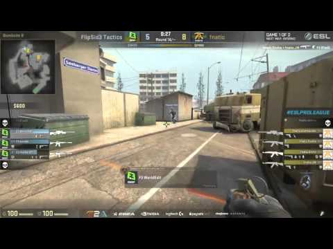 JW almost killed flusha - fnatic vs FlipSid3 Tactics CS:GO ESL Pro League