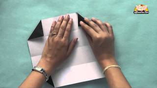 Origami - How to make a Business Card Holder - Origami in Gujarati