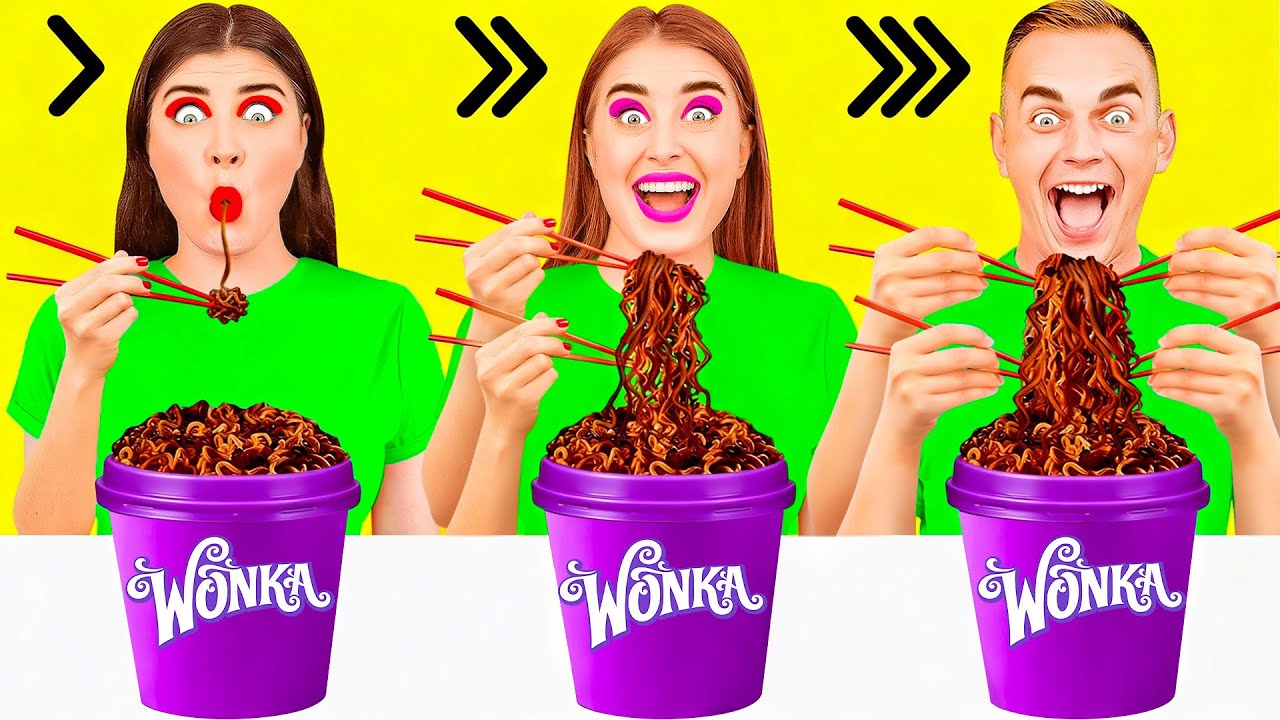 高速中速または低速の食品チャレンジ | 面白い食べ物の状況 Fun Fun Challenge