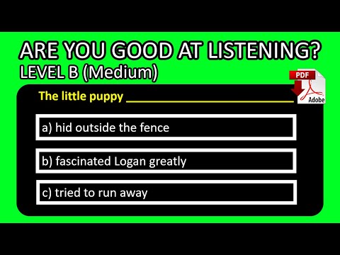Listening Comprehension  Exercise - Listen and answer - level B + PDF - Easy English Lesson