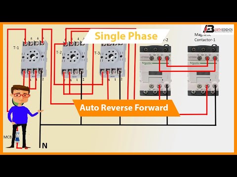 Single Phase Auto Reverse Forward Motor Control | 3 Phase Reverse Forward