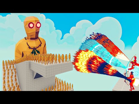 100x MUMMY + 1x GIANT vs 3x EVERY GOD   Totally Accurate Battle Simulator TABS