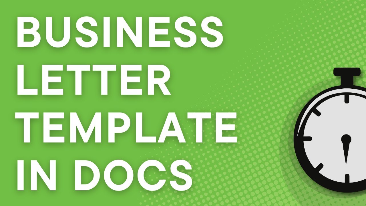Google Docs tutorial: How to create a business letter using a template