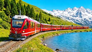 The Most Beautiful Train Ride Through the Swiss Alps! | Bernina Express | Switzerland 🇨🇭 to Italy 🇮🇹