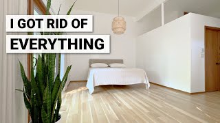 EXTREME minimalist bedroom makeover + tour | BEFORE & AFTER