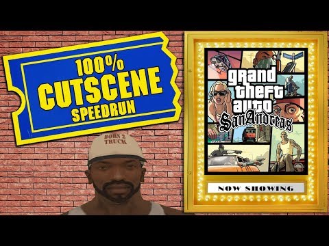 GTA San Andreas 100% Speedrun with ALL CUTSCENES!