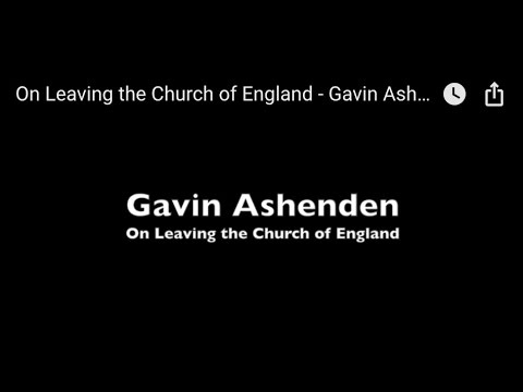 On Leaving the Church of England - Gavin Ashenden