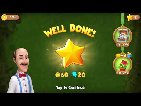 Gardenscapes Level 2455 With No Boosters - Bonus Scene With Austin