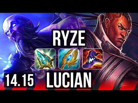 RYZE vs LUCIAN (TOP) | 5/0/4, 1000+ games | EUW Grandmaster | 14.15