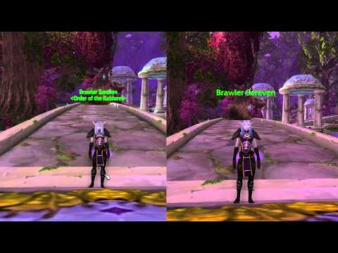 Night Elf Female Run and Sprint Comparison