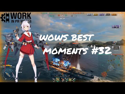 World of Warships Best Moments #32 AZUMA Edition