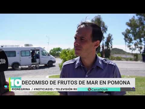 Pomona: decomiso de frutos de mar