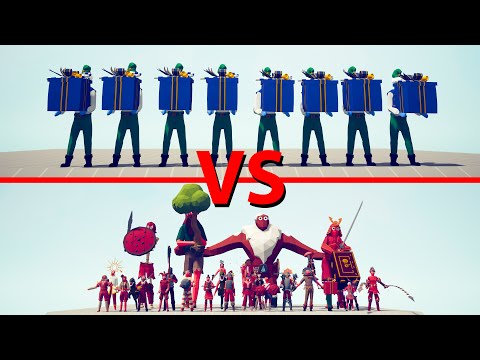 PRESENT ELF Team vs SECRET Team - Totally Accurate Battle Simulator TABS