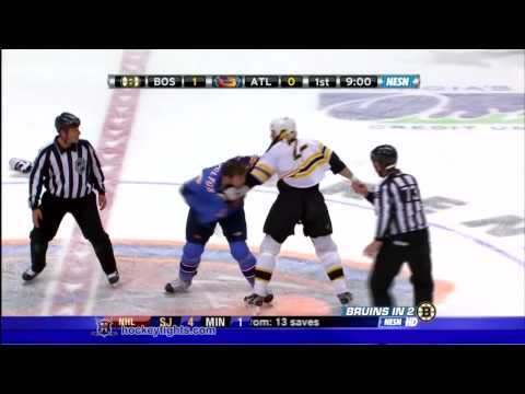 Shawn Thornton vs Eric Boulton Mar 23, 2010 - NESN feed