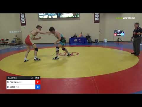 2018 Marine Corps US Open/UWW Junior Freestyle 92 Con 8 #2 - Bennett Paulson (Army) Vs. Danny Sala