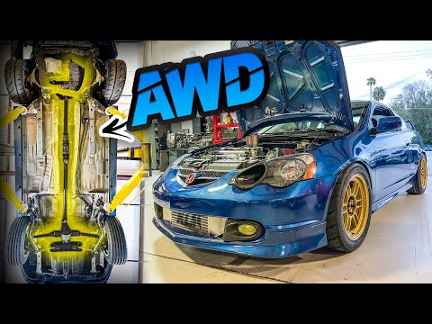 AWD Acura RSX Conversion - Bolt on AWD Setup using Factory Honda Parts! (Turbo K-series) - Ep.7