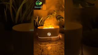 Kinscoter Flame Aroma Diffuser Use process Amazing Fire Led Light For Room Ambient Light Humidifier