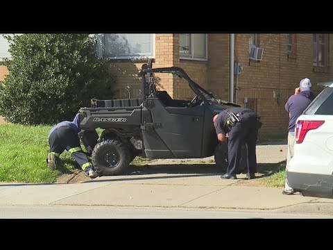 Thumbnail for Utility side by side vehicle flips over on Youngstown’s south side after police chase by Vehicle