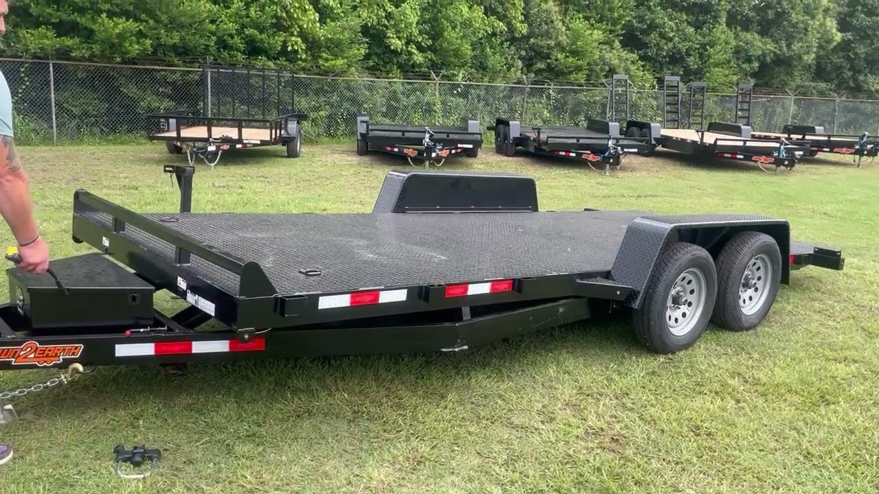 New 2026 Down 2 Earth 82X20 POWER TILT SOLID STEEL Deck Car Hauler - Video