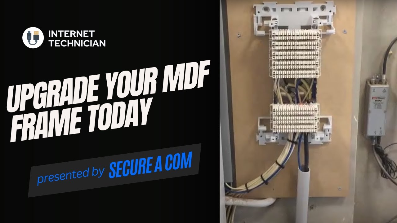 SECURE A COM technician replacing a deteriorating, outdated Main Distribution Frame with a brand new compliant MDF in Sydney