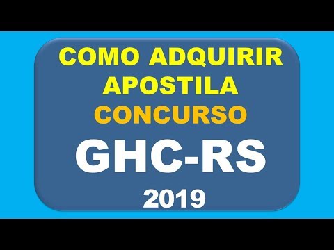 Baixar Apostila Concurso GHC 2019