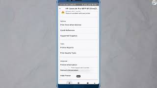 HP LaserJet Pro MFP M125fn  printer wireless WIFI setup on mobile or iphone with hp smart app
