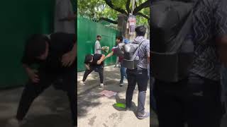 Catfight outside college