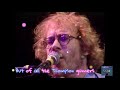 Warren Zevon live  "Roland The Headless Thompson Gunner"   with lyrics on screen.