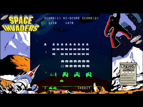 Space Invaders 1978 Mame 4k 60fps (arcade emulator) gameplay demonstration