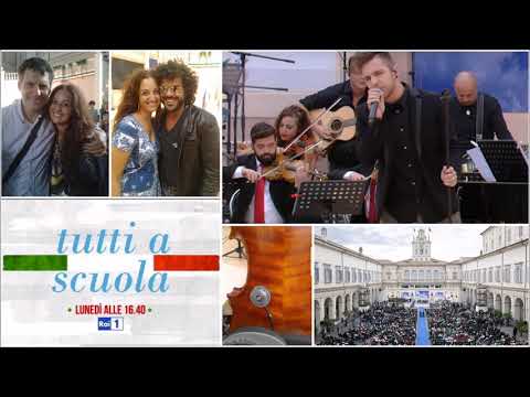 Roberta Pranzitelli durante la trasmissione "Tutti a scuola" con Francesco Renga-A un isolato da te