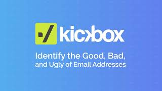 Vídeo de Kickbox Email Verification