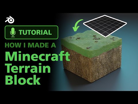 How to make a Minecraft Style Terrain Block in Blender 3.0 | Beginner-Intermediate | LucidManStudio