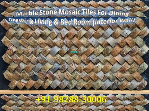 Light yellow sandstone designer stone mosaic tiles, size: 30...