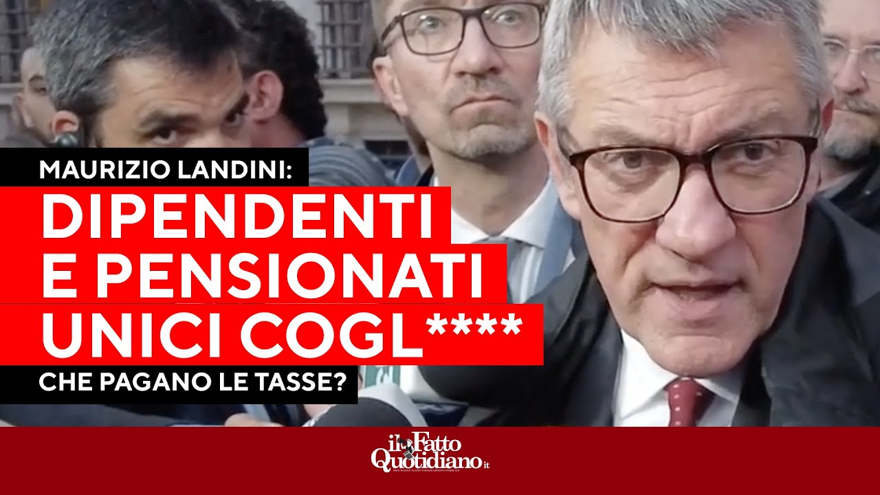 Landini (Cgil): “Gli unici co**** che devono pagare le tasse sono dipendenti e pensionati?”