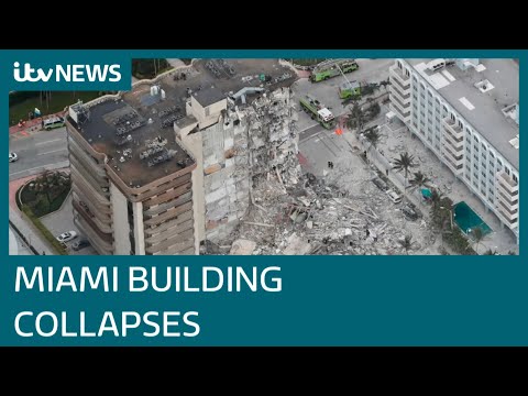 Many feared dead as block of flats in Miami partially collapses | ITV News