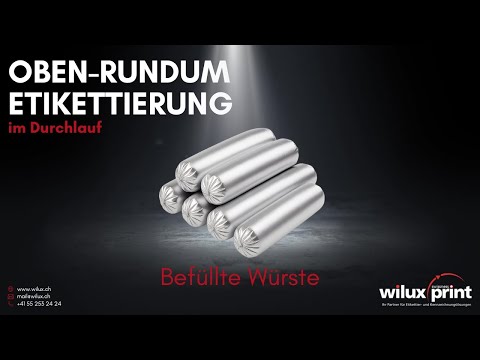 Etikettiermaschine WILUX PLS3100 | Oben-Rundumetikettierung für Würste & zylindrische Produkte