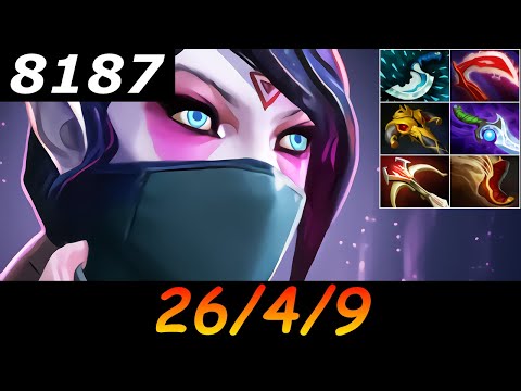 Dota 2 Templar Assassin 8187 MMR 26/4/9 (Kills/Deaths/Assists) Ranked Full Gameplay