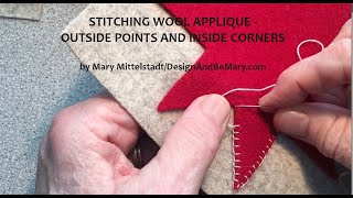 Stitching Wool Applique Outside Points and Inside Corners