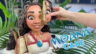 🎉 Sculpting Disney's Moana in Cake | Impress with This Bust Cake!