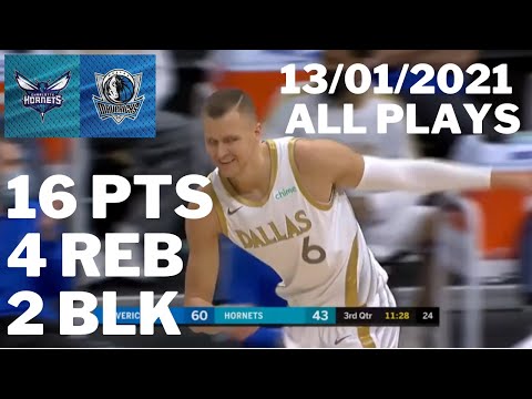 Kristaps Porzingis vs. Hornets: 16 pts, 4 reb, 2 blk ALL PLAYS 2020/2021 Regular Season [13.01.21.]