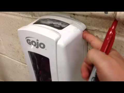 Gojo hands free dispenser how to open
