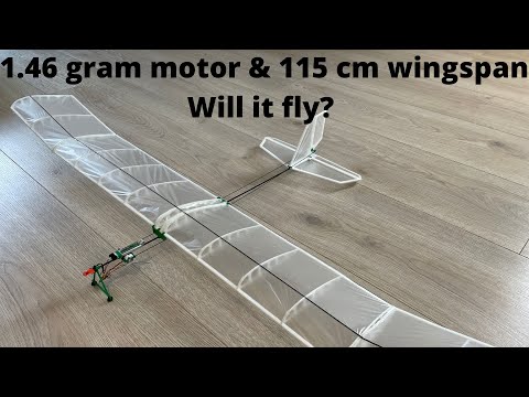 The world's lightest brushless RC motor(Happymodel SE0702) on an RC airplane