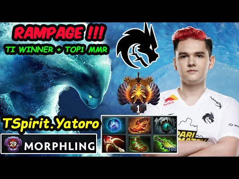 TSpirit Yatoro - Morphling RAMPAGE TI WINNER + Top1 MMR Dota 2 PERSPECTIVE pro Gameplay